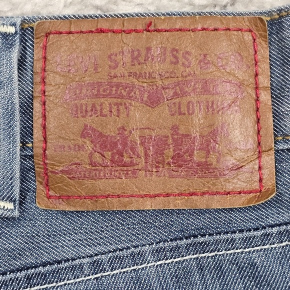 Levis 514 Jeans Mena 38x34 Blue Slim Straight Medium Wash Denim Skater Y2K‎ - Picture 8 of 14